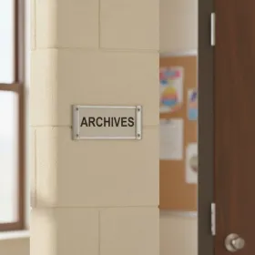 Plaque de porte Alu"ARCHIVES" – Plaque de porte