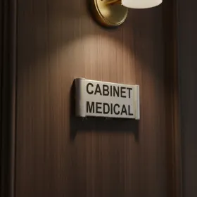 Plaque de porte aluminium cabinet médical – Plaque de porte