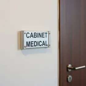 Plaque de porte aluminium cabinet médical – Plaque de porte