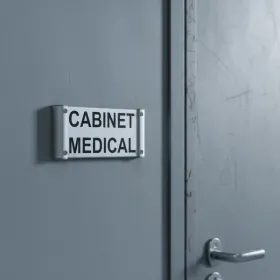 Plaque de porte aluminium cabinet médical – Plaque de porte