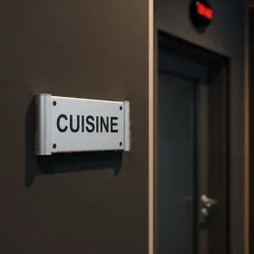 Plaque de porte Alu"CUISINE" – Plaque de porte