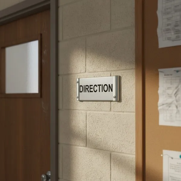 Plaque de porte Alu"DIRECTION" – Plaque de porte
