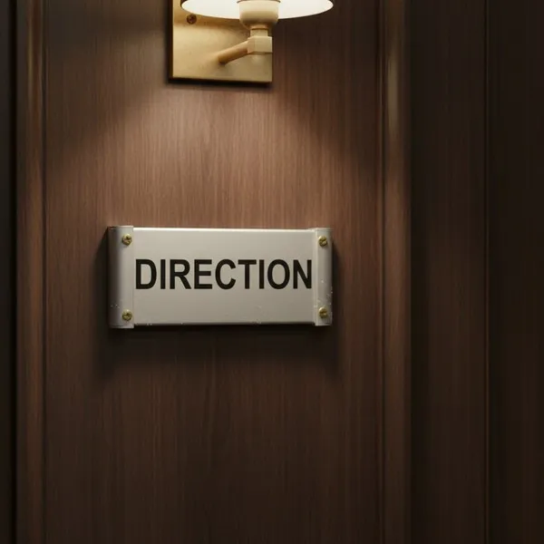 Plaque de porte Alu"DIRECTION" – Plaque de porte
