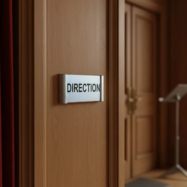 Plaque de porte Alu"DIRECTION" – Plaque de porte