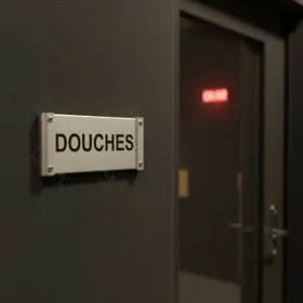 Plaque de porte Alu"DOUCHES" – Plaque de porte
