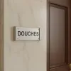 Plaque de porte Alu"DOUCHES" – Plaque de porte
