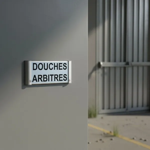 Plaque de porte Alu"DOUCHES ARBITRE" – Plaque de porte