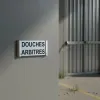 Plaque de porte Alu"DOUCHES ARBITRE" – Plaque de porte