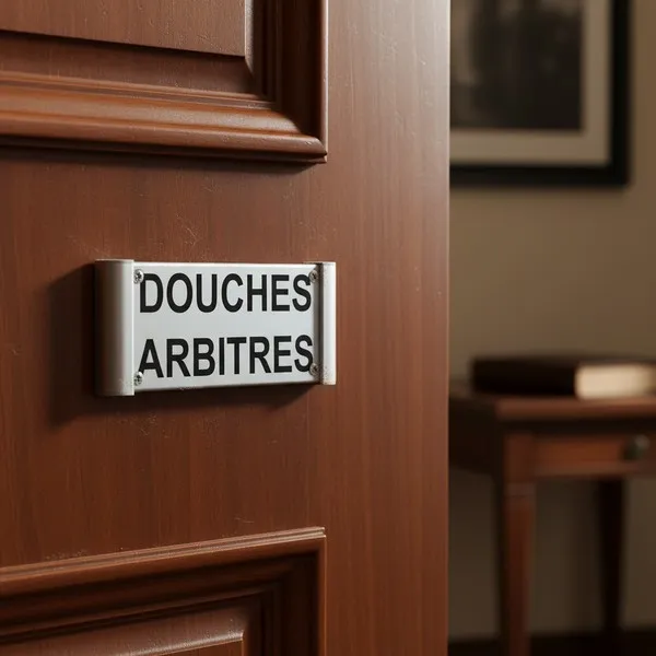 Plaque de porte Alu"DOUCHES ARBITRE" – Plaque de porte