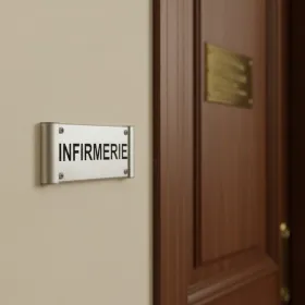 Plaque de porte Alu"INFIRMERIE" – Plaque de porte