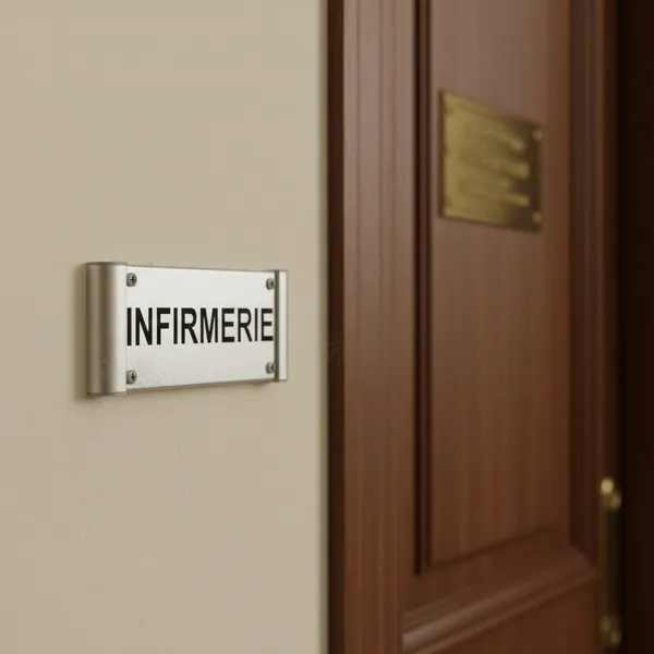 Plaque de porte Alu"INFIRMERIE" – Plaque de porte