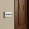 Plaque de porte Alu"INFIRMERIE" – Plaque de porte