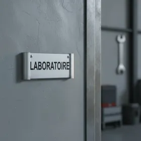 Plaque de porte Alu "LABORATOIRE" – Plaque de porte