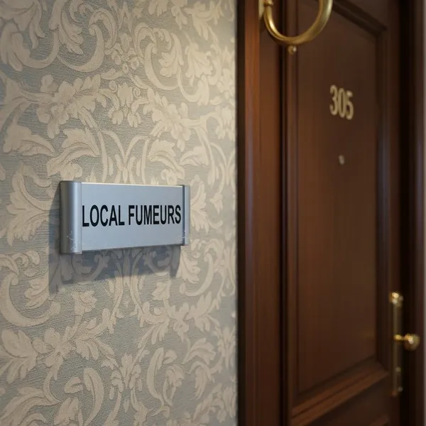 Plaque de porte Alu "LOCAL FUMEURS" – Plaque de porte