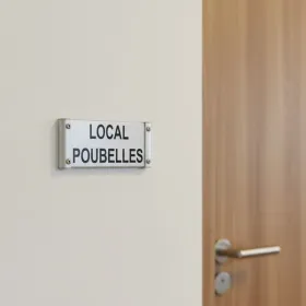 Plaque de porte Alu"LOCAL POUBELLE" – Plaque de porte