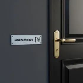 Plaque de porte Alu"LOCAL TECHNIQUE" – Plaque de porte