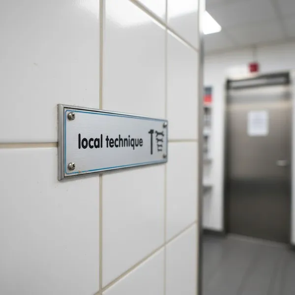 Plaque de porte Alu"LOCAL TECHNIQUE" – Plaque de porte