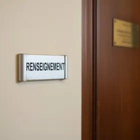 Plaque de porte Alu"RENSEIGNEMENT" – Plaque de porte