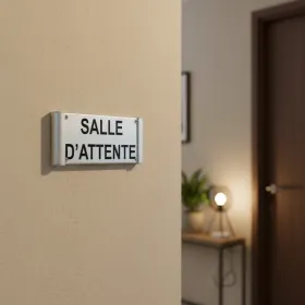Plaque de porte aluminium salle d'attente – Plaque de porte