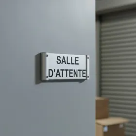Plaque de porte aluminium salle d'attente – Plaque de porte