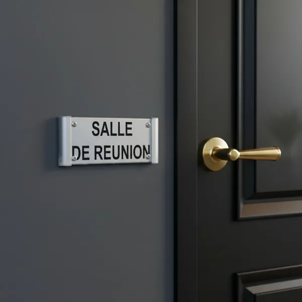 Plaque de porte Alu"SALLE DE REUNION" – Plaque de porte