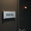 Plaque de porte Alu"SOUS SOL" – Plaque de porte