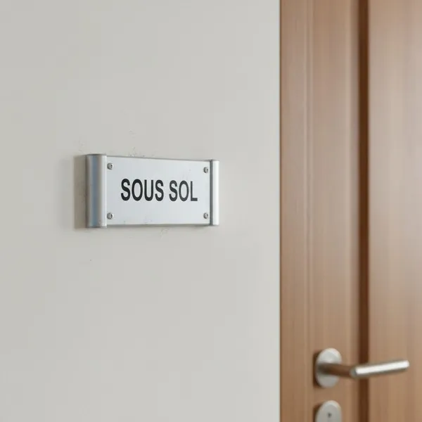 Plaque de porte Alu"SOUS SOL" – Plaque de porte