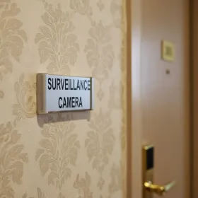 Plaque de porte Alu "SURVEILLANCE CAMERA" – Plaque de porte