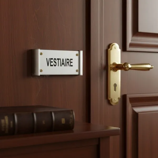 Plaque de porte Alu "VESTIAIRE" – Plaque de porte