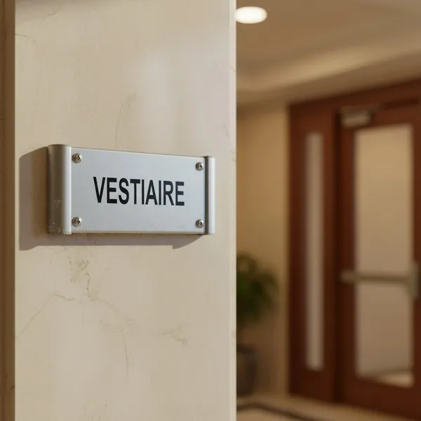 Plaque de porte Alu "VESTIAIRE" – Plaque de porte
