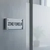 Plaque de porte aluminuim zone fumeur – Plaque de porte
