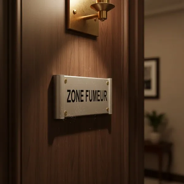 Plaque de porte aluminuim zone fumeur – Plaque de porte