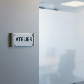 Plaque de porte Aluminium "ATELIER" – Plaque de porte