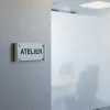 Plaque de porte Aluminium "ATELIER" – Plaque de porte
