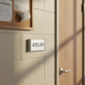 Plaque de porte Aluminium "ATELIER" – Plaque de porte