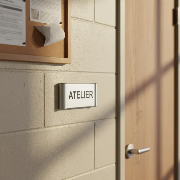Plaque de porte Aluminium "ATELIER" – Plaque de porte