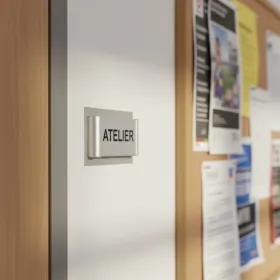 Plaque de porte Aluminium "ATELIER" – Plaque de porte