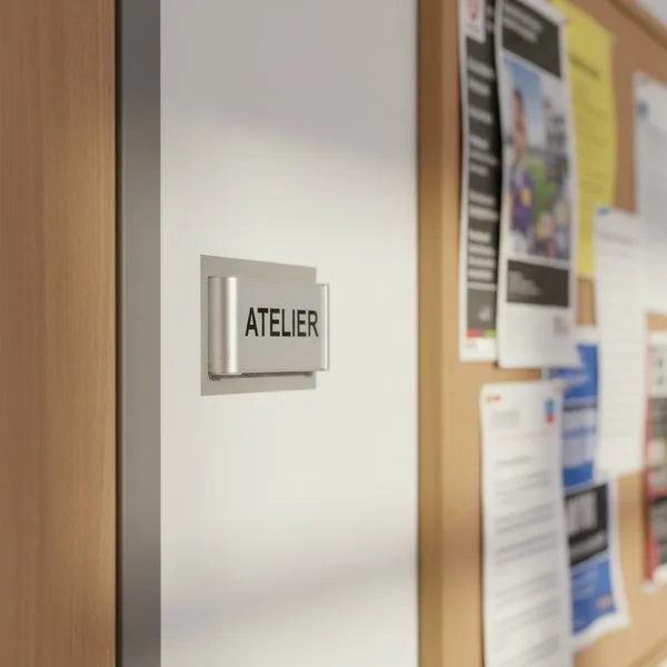 Plaque de porte Aluminium "ATELIER" – Plaque de porte