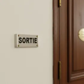 Plaque de porte aluminium sortie – Plaque de porte