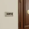 Plaque de porte aluminium sortie – Plaque de porte