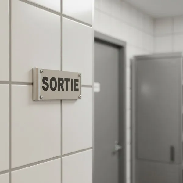 Plaque de porte aluminium sortie – Plaque de porte