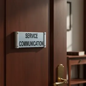 Plaque de porte aluminium service communication – Plaque de porte