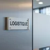 Plaque de porte aluminium logistique – Plaque de porte