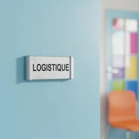 Plaque de porte aluminium logistique – Plaque de porte