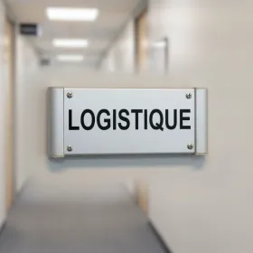 Plaque de porte aluminium logistique – Plaque de porte