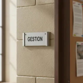 Plaque de porte aluminium gestion – Plaque de porte