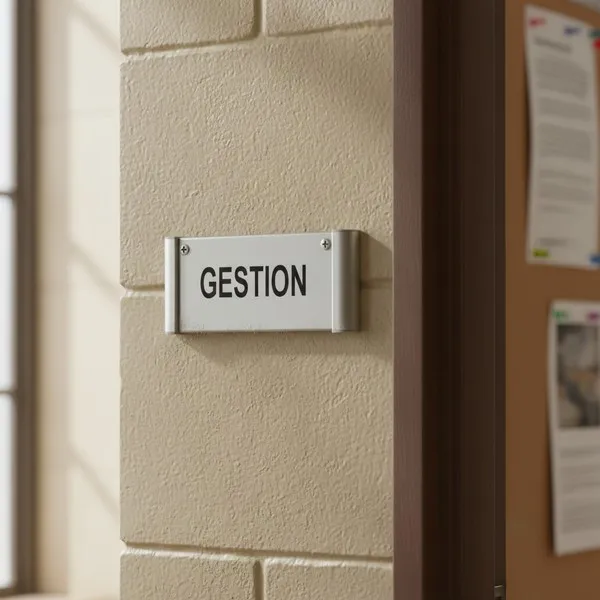 Plaque de porte aluminium gestion – Plaque de porte