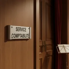 Plaque de porte aluminium service comptabilité – Plaque de porte