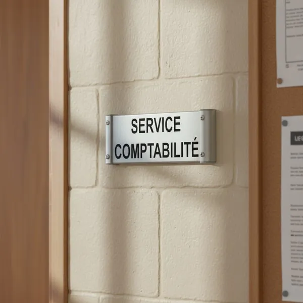 Plaque de porte aluminium service comptabilité – Plaque de porte