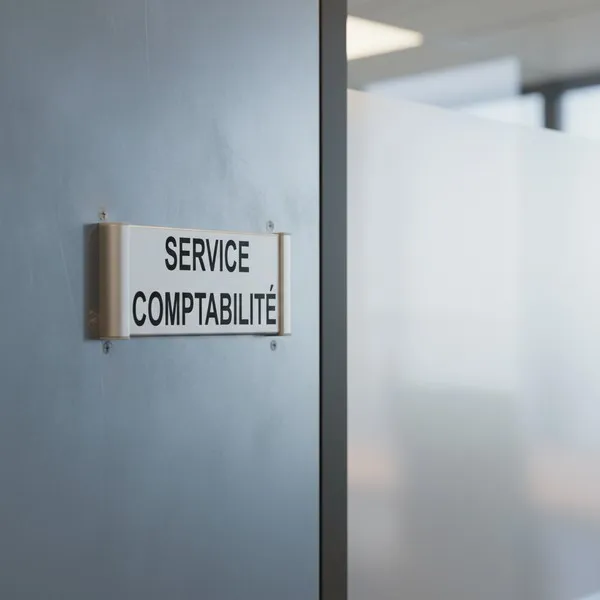 Plaque de porte aluminium service comptabilité – Plaque de porte